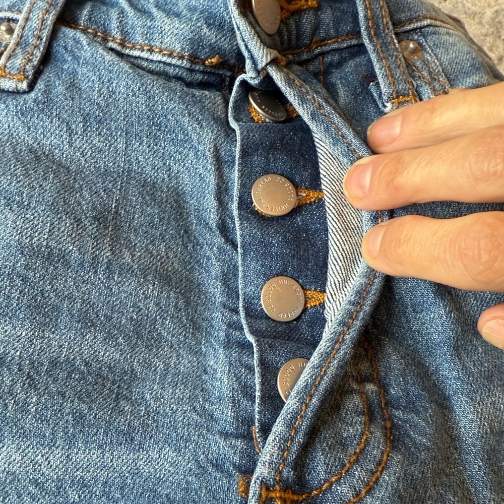 Women’s 90’s Button Fly Straight Relaxed Blue Jeans - Picture 5 of 5